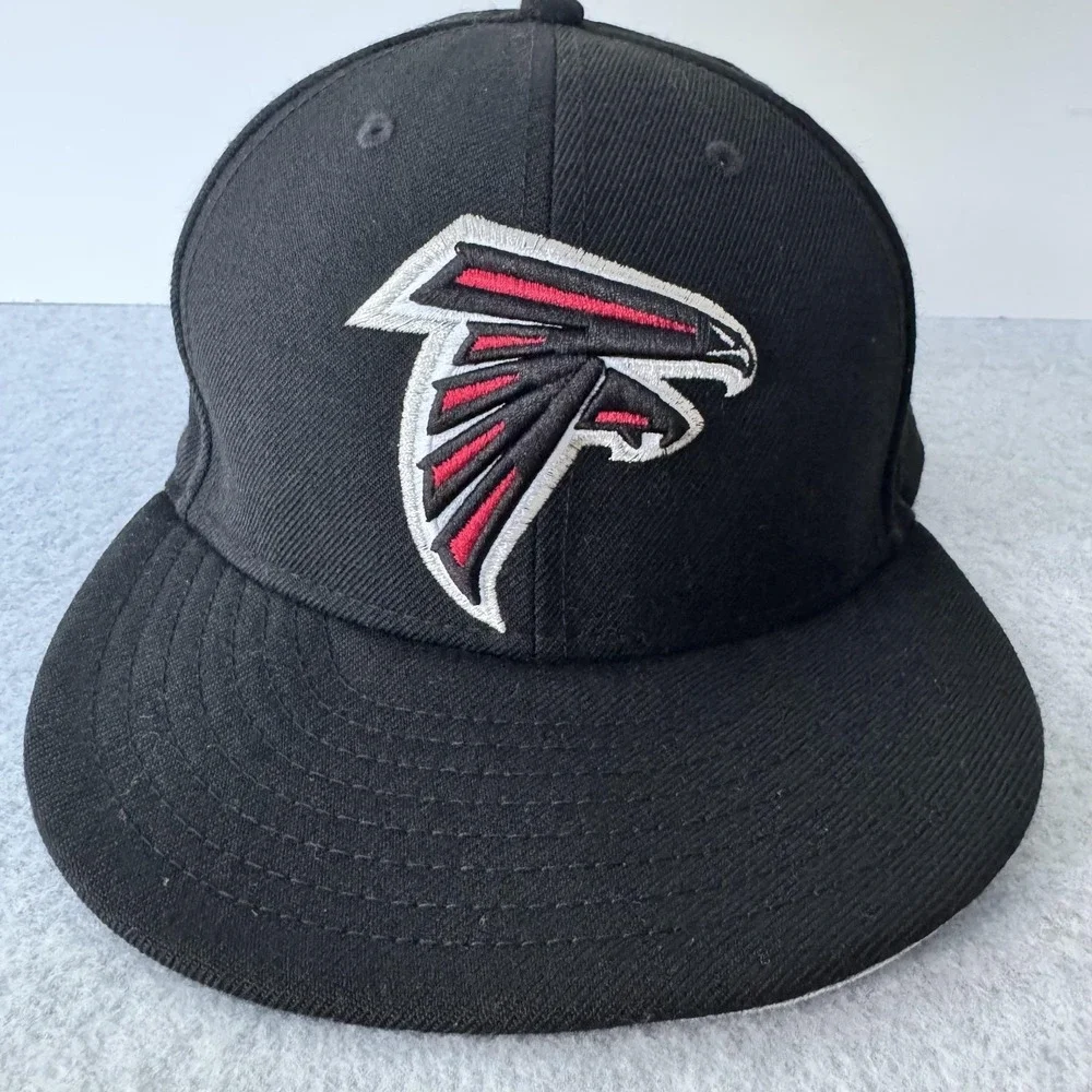 Atlanta Falcons Hat Cap Fitted Mens 7 5/8 Black NFL Football New Era 59FIFTY